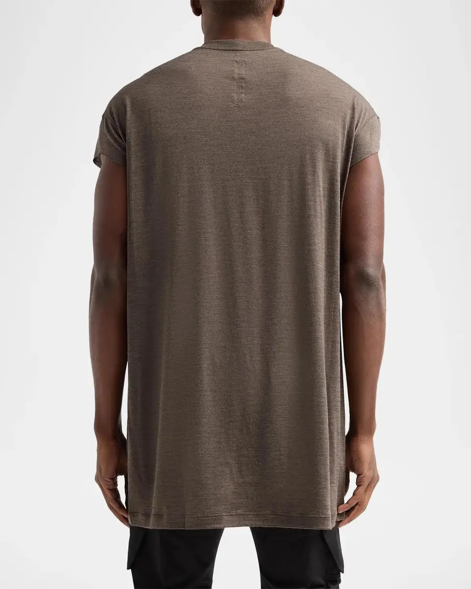 Rick Owens Jumbo Wool-Silk Crewneck T-Shirt | Thumbnail 3 Rick Owens Jumbo Wool-Silk Crewneck T-Shirt | Thumbnail 3