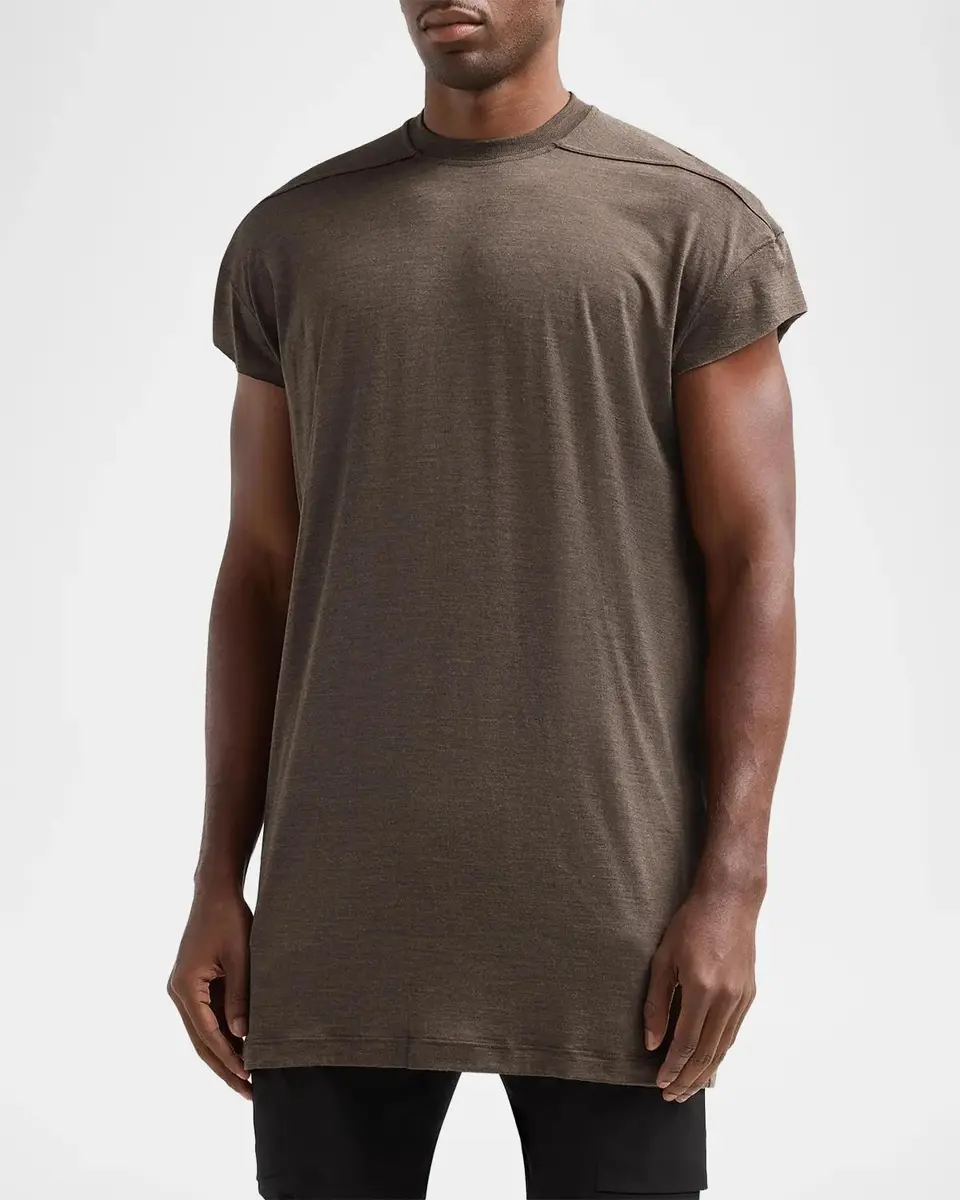 Rick Owens Jumbo Wool-Silk Crewneck T-Shirt | Thumbnail 4 Rick Owens Jumbo Wool-Silk Crewneck T-Shirt | Thumbnail 4