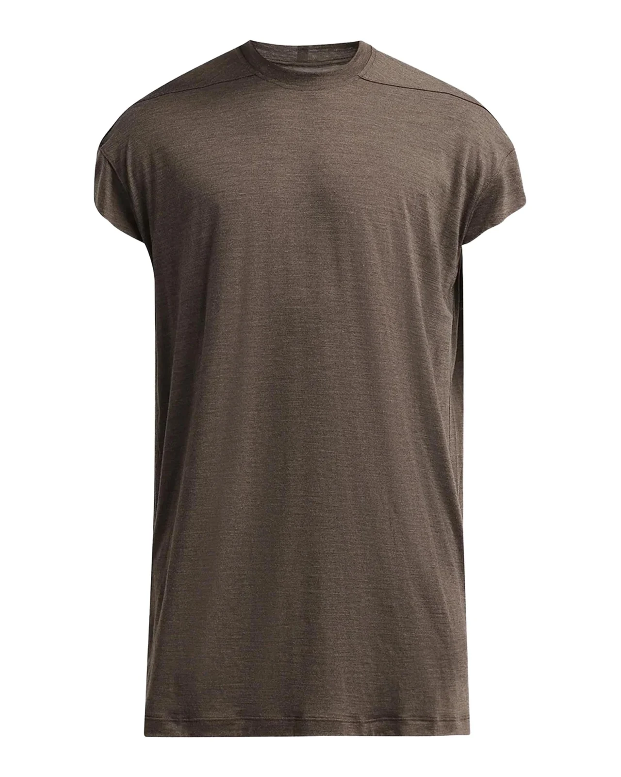 Rick Owens Jumbo Wool-Silk Crewneck T-Shirt