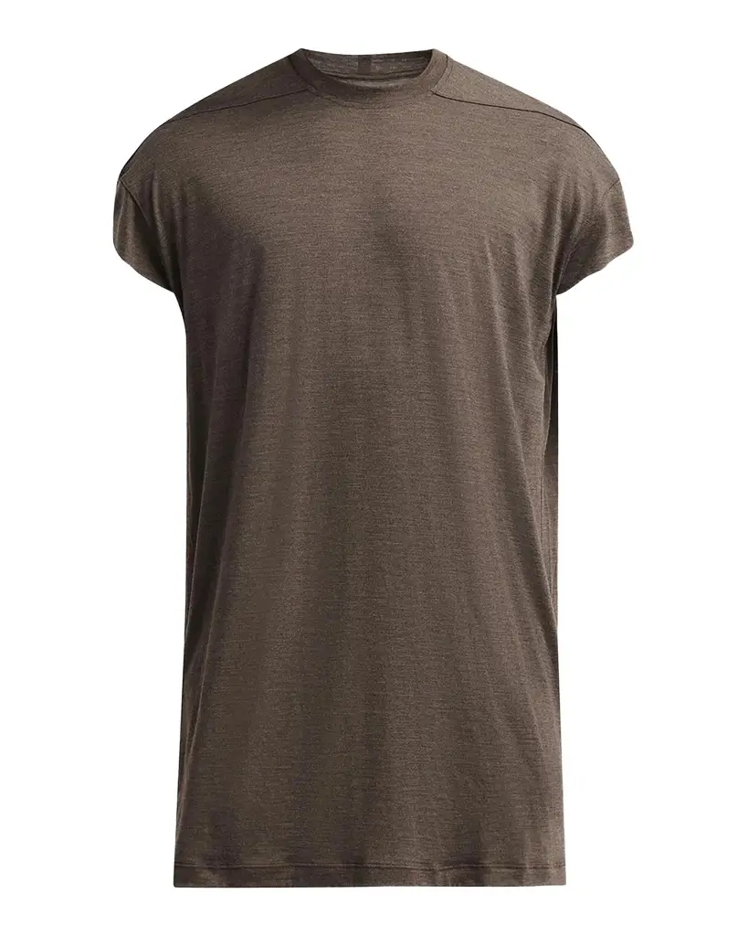 Rick Owens Jumbo Wool-Silk Crewneck T-Shirt
