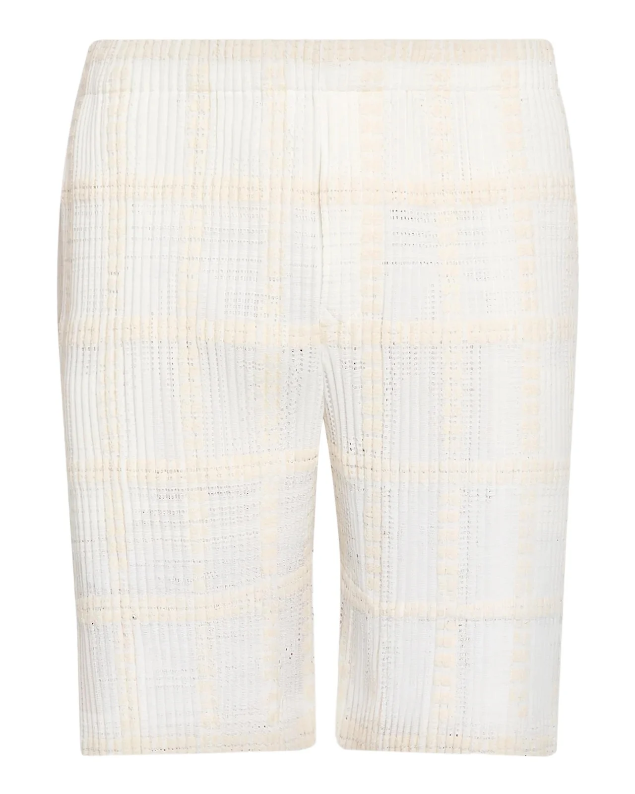 Men's Lace Grid Pleated Shorts Men's Lace Grid Pleated Shorts