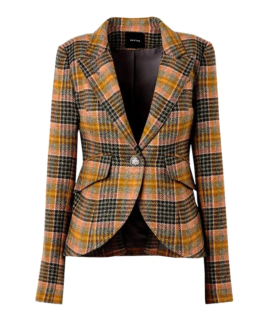 SMYTHE Glen-Check Wool Blazer