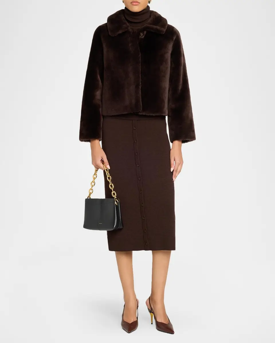 Fleurette Odette Reversible Cropped Shearling Jacket | Thumbnail 2 Fleurette Odette Reversible Cropped Shearling Jacket | Thumbnail 2