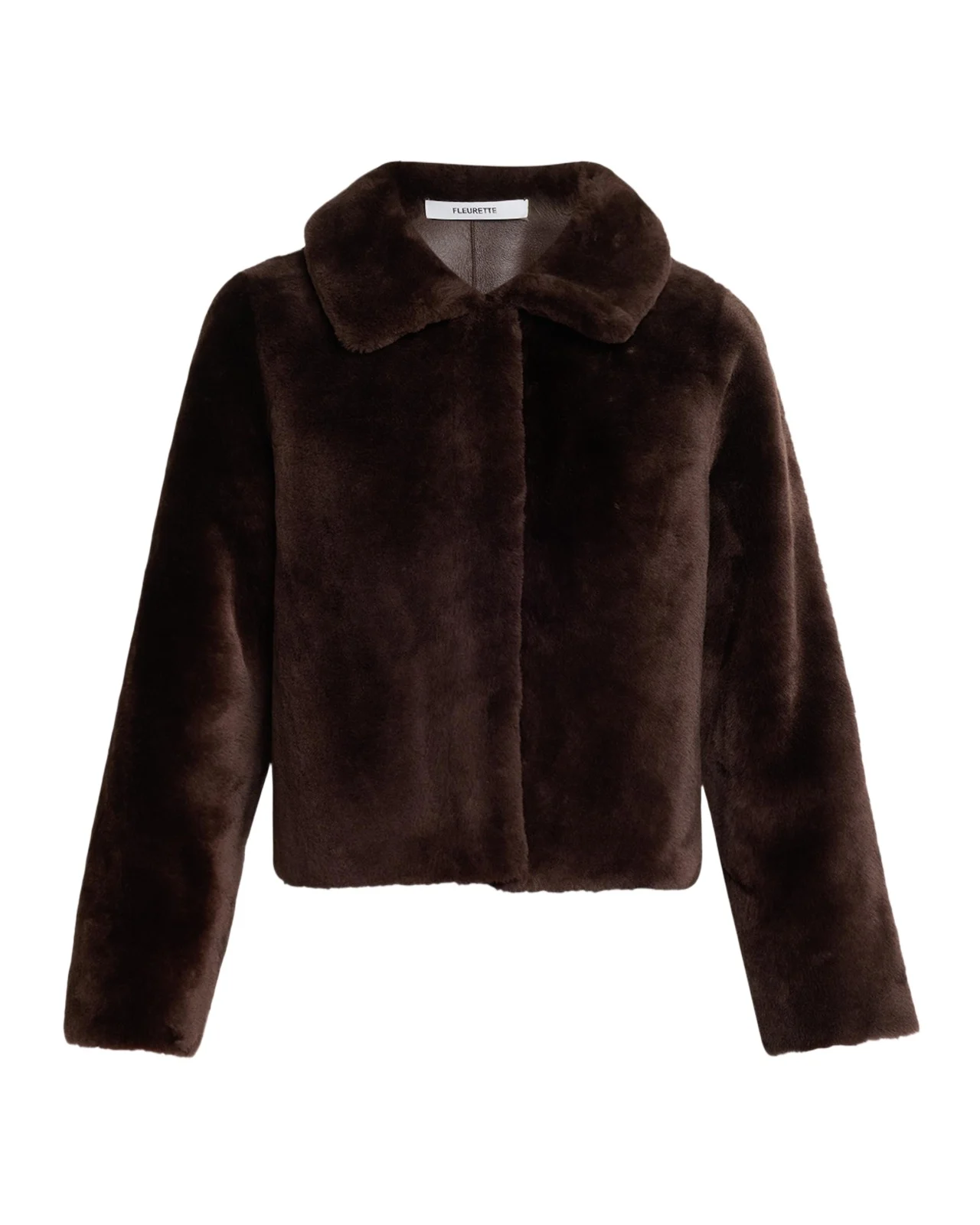 Fleurette Odette Reversible Cropped Shearling Jacket