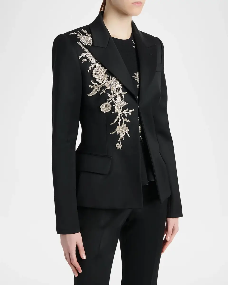 Alexander McQueen Embellished Single-Breasted Jacket | Thumbnail 4 Alexander McQueen Embellished Single-Breasted Jacket | Thumbnail 4
