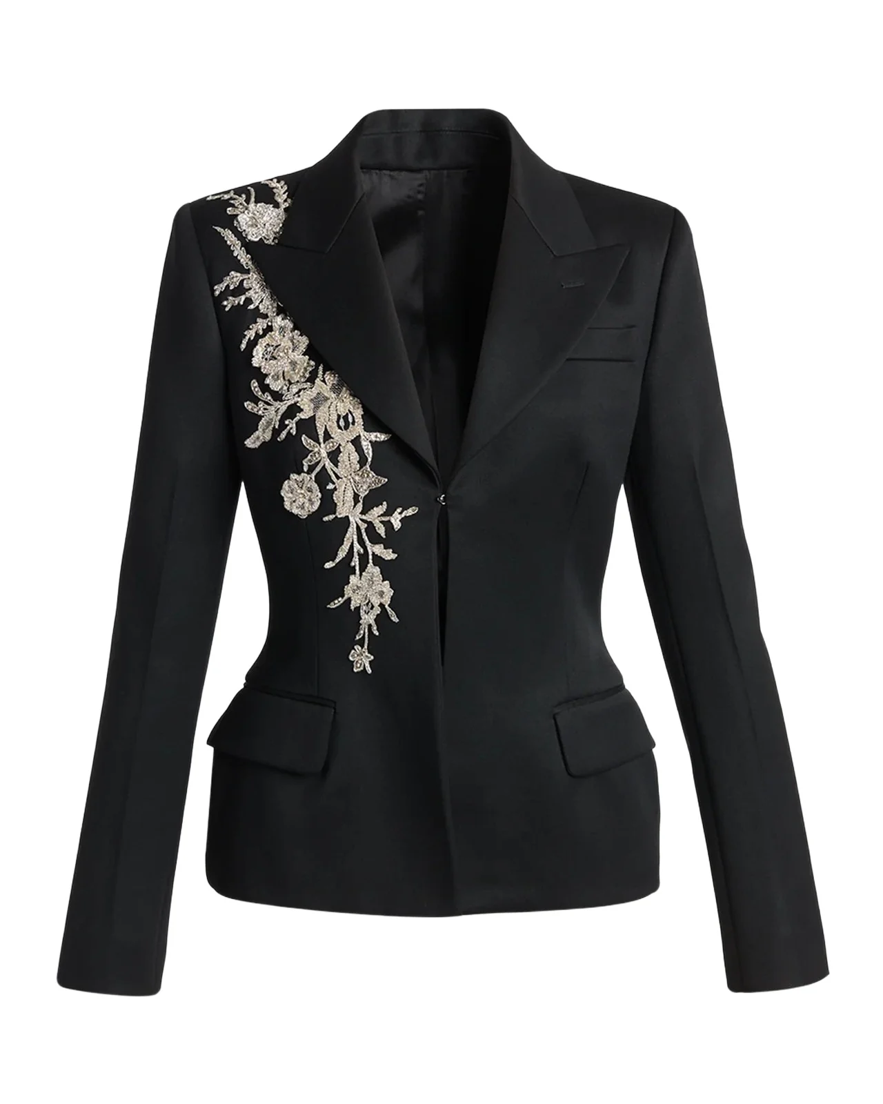 Embellished Single-Breasted Jacket