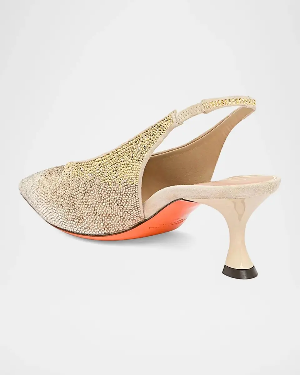 Santoni 55mm Embellished Leather Slingback Pumps | Thumbnail 2 Santoni 55mm Embellished Leather Slingback Pumps | Thumbnail 2