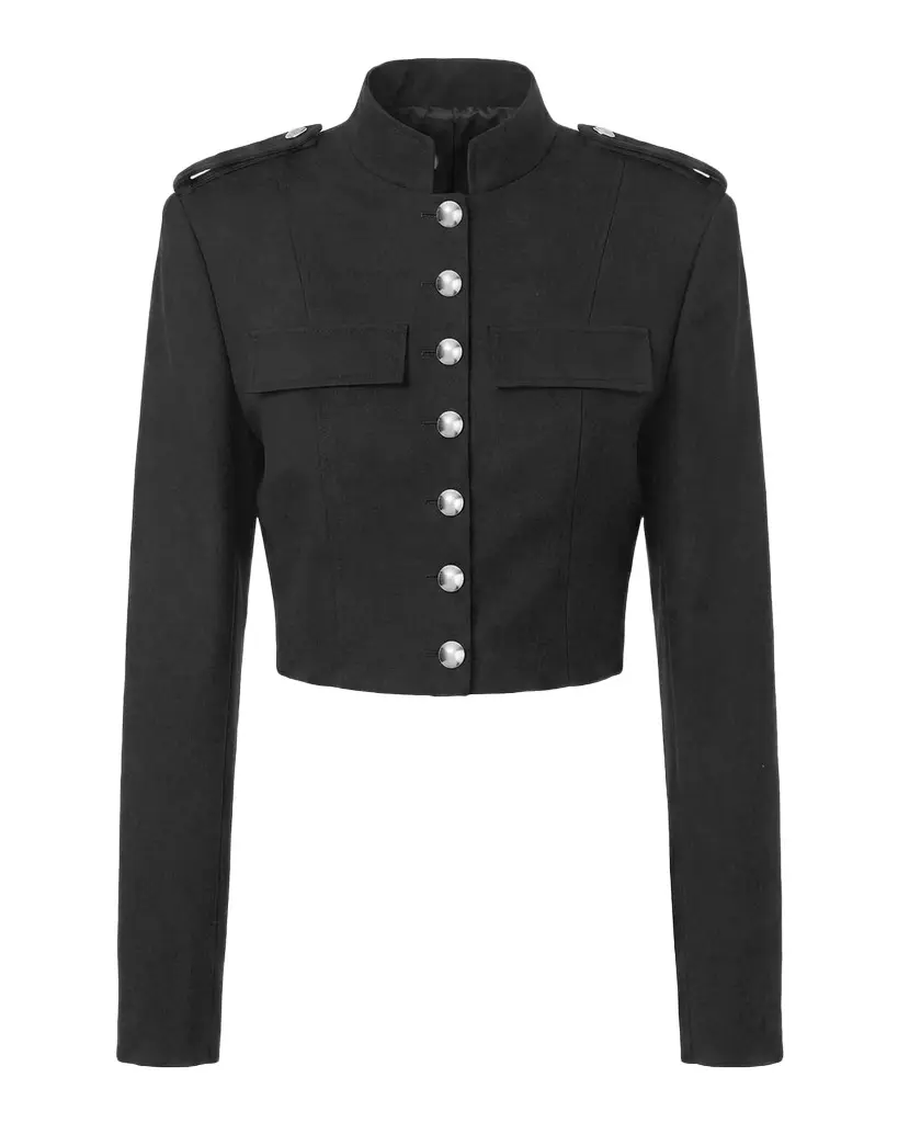 Tamsin Cropped Button-Front Jacket Tamsin Cropped Button-Front Jacket