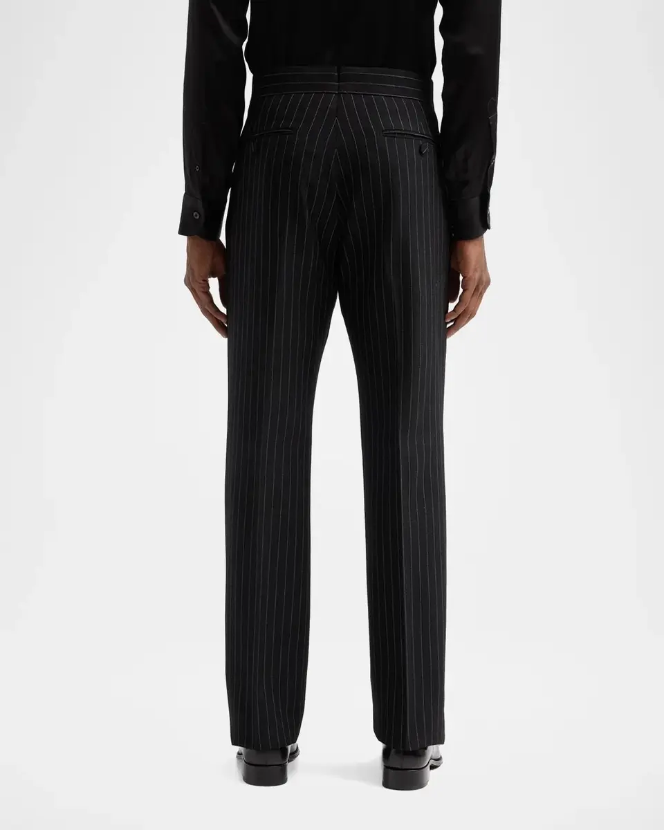 Tom Ford Men's Pinstripe Slim Flat-Front Trousers | Thumbnail 3 Tom Ford Men's Pinstripe Slim Flat-Front Trousers | Thumbnail 3