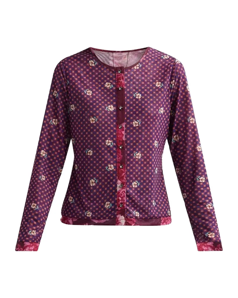 Johnny Was Caddey Floral-Print Cardigan