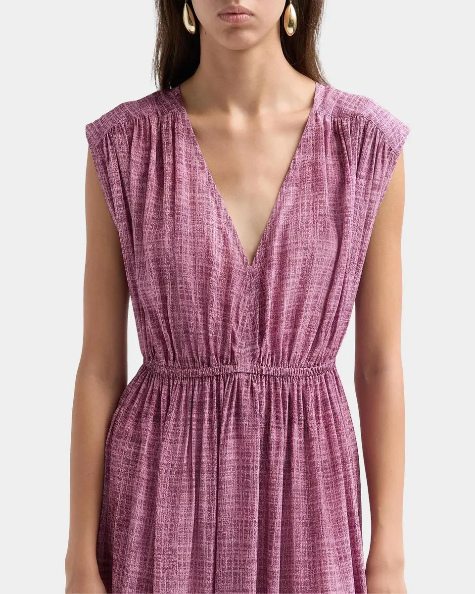 Johnny Was Monade Ruched Floral Silk Maxi Dress | Thumbnail 5