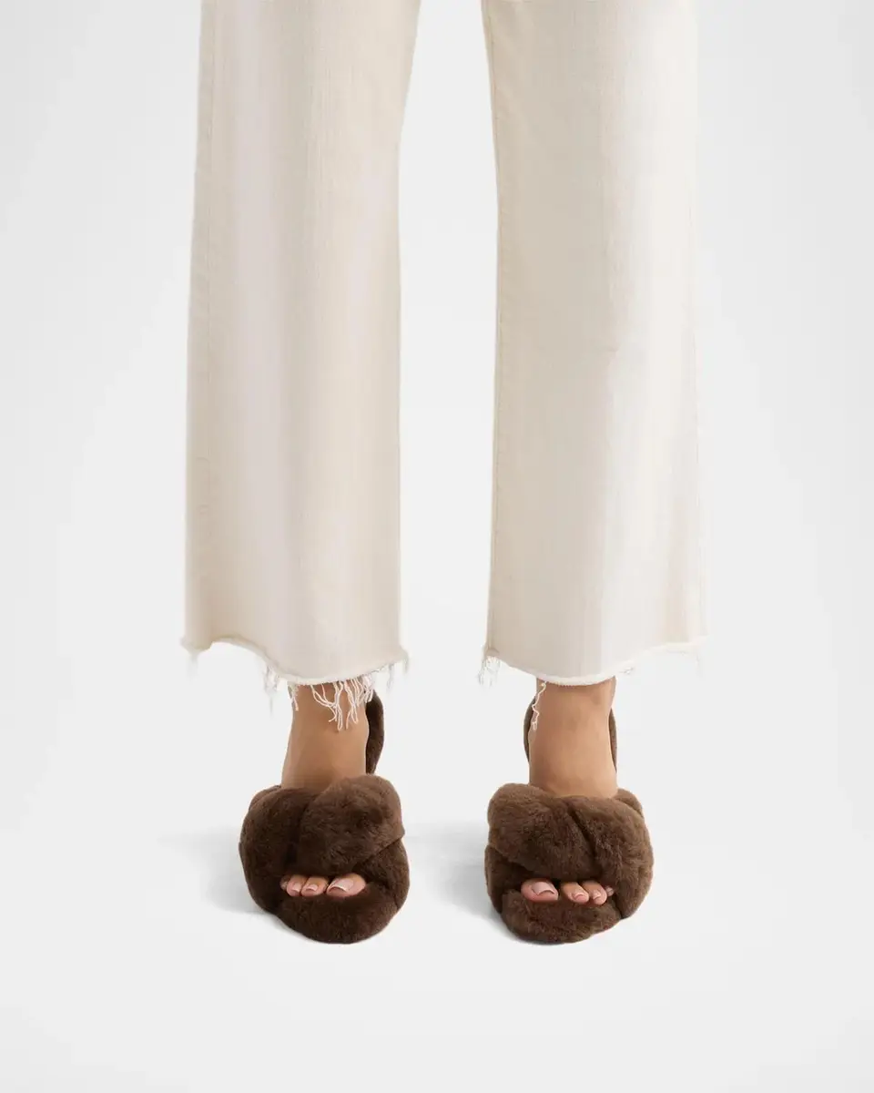 Cult Gaia Zabelle 100MM Shearling Sandals | Thumbnail 2 Cult Gaia Zabelle 100MM Shearling Sandals | Thumbnail 2