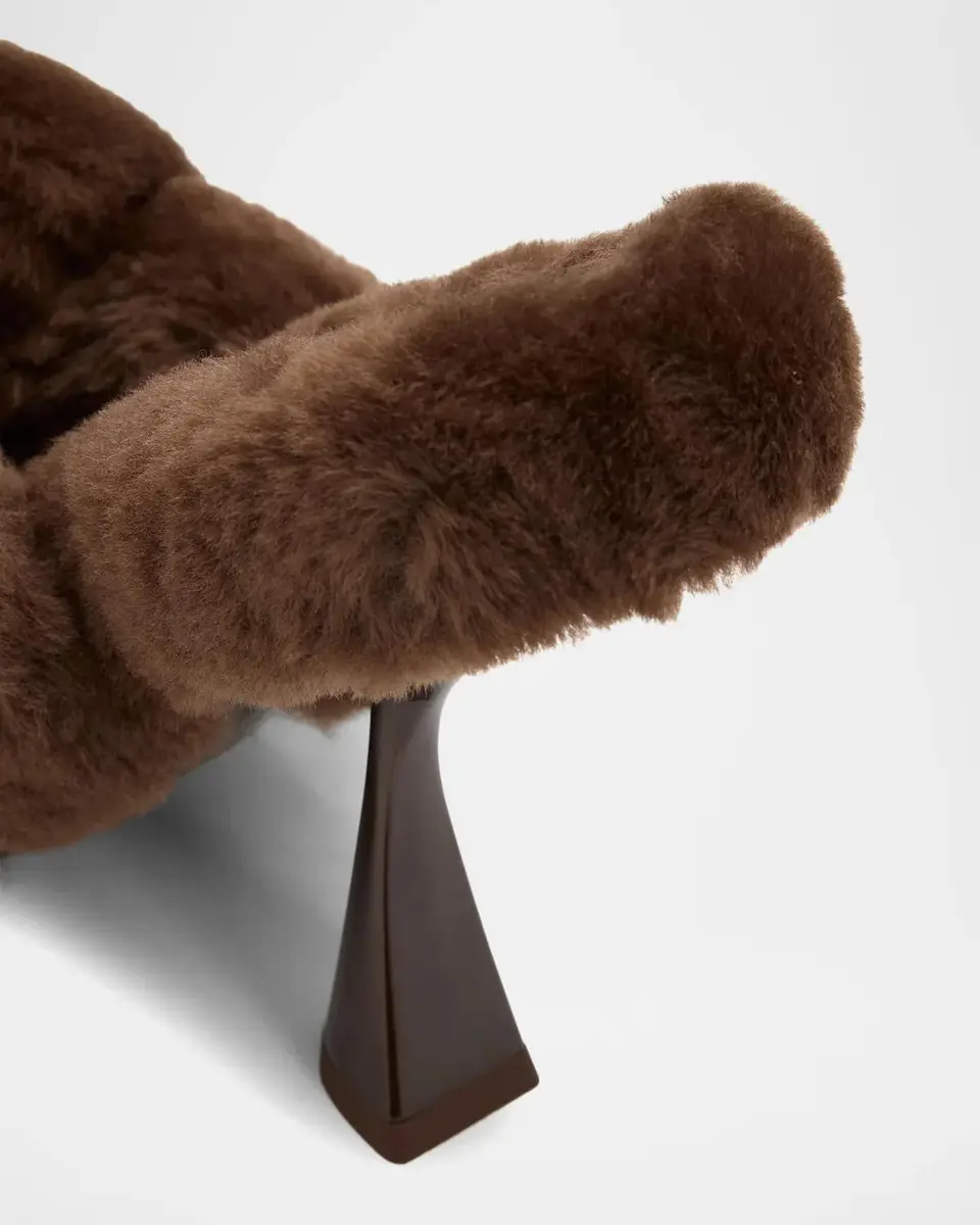 Cult Gaia Zabelle 100MM Shearling Sandals | Thumbnail 5 Cult Gaia Zabelle 100MM Shearling Sandals | Thumbnail 5