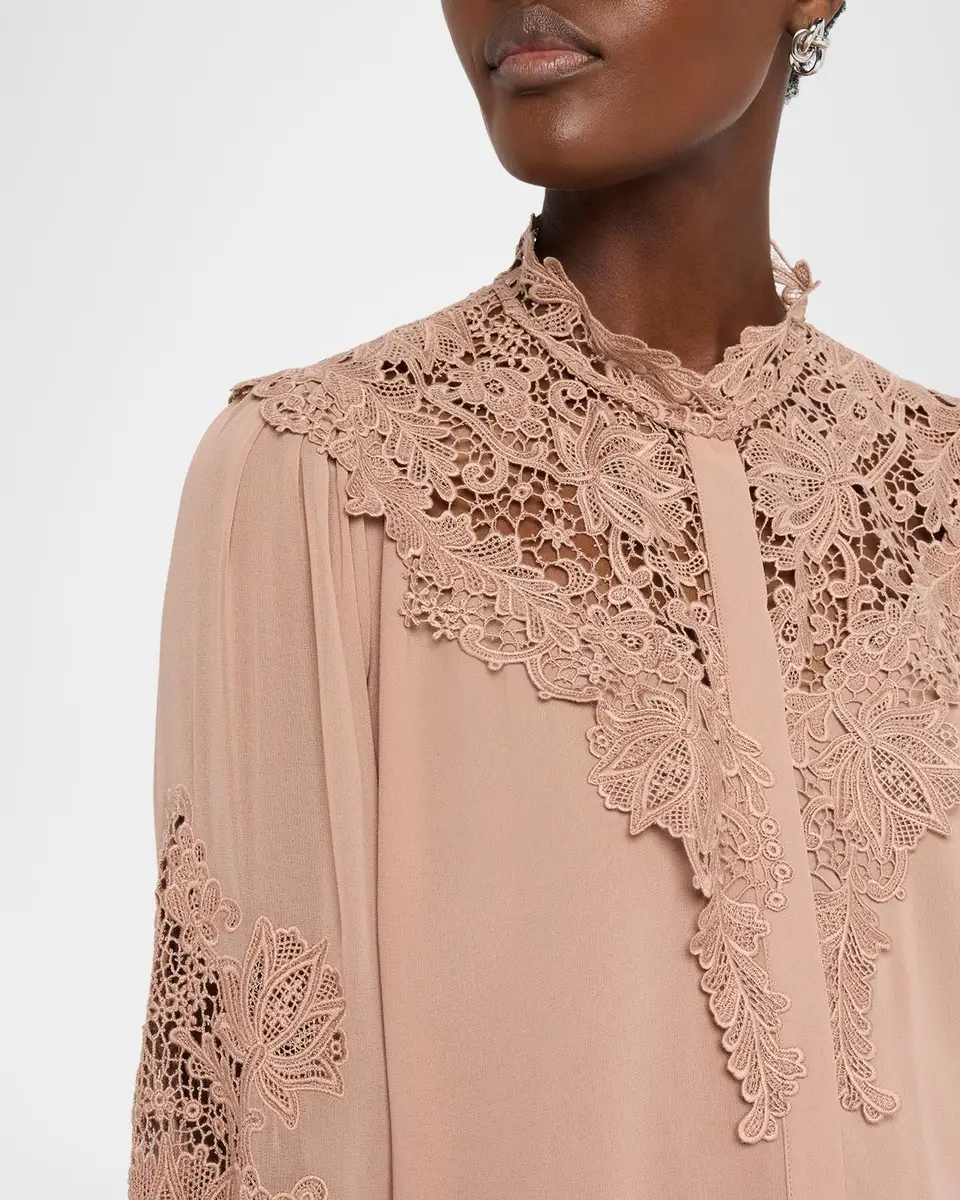 Kobi Halperin West Lace-Inset Ruffle Blouse | Thumbnail 5 Kobi Halperin West Lace-Inset Ruffle Blouse | Thumbnail 5
