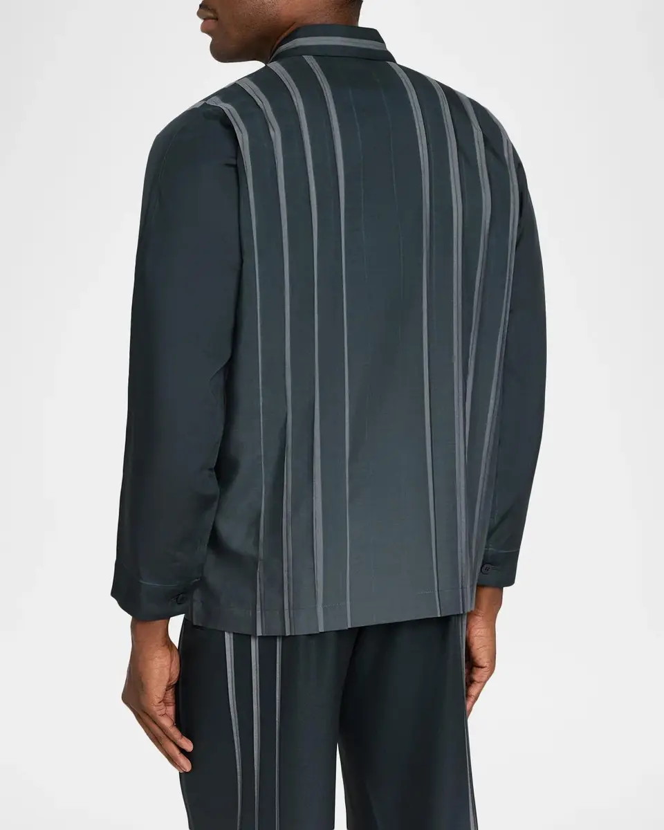 Issey Miyake Men's Dawn Ray Pleated Button-Front Shirt | Thumbnail 3 Issey Miyake Men's Dawn Ray Pleated Button-Front Shirt | Thumbnail 3