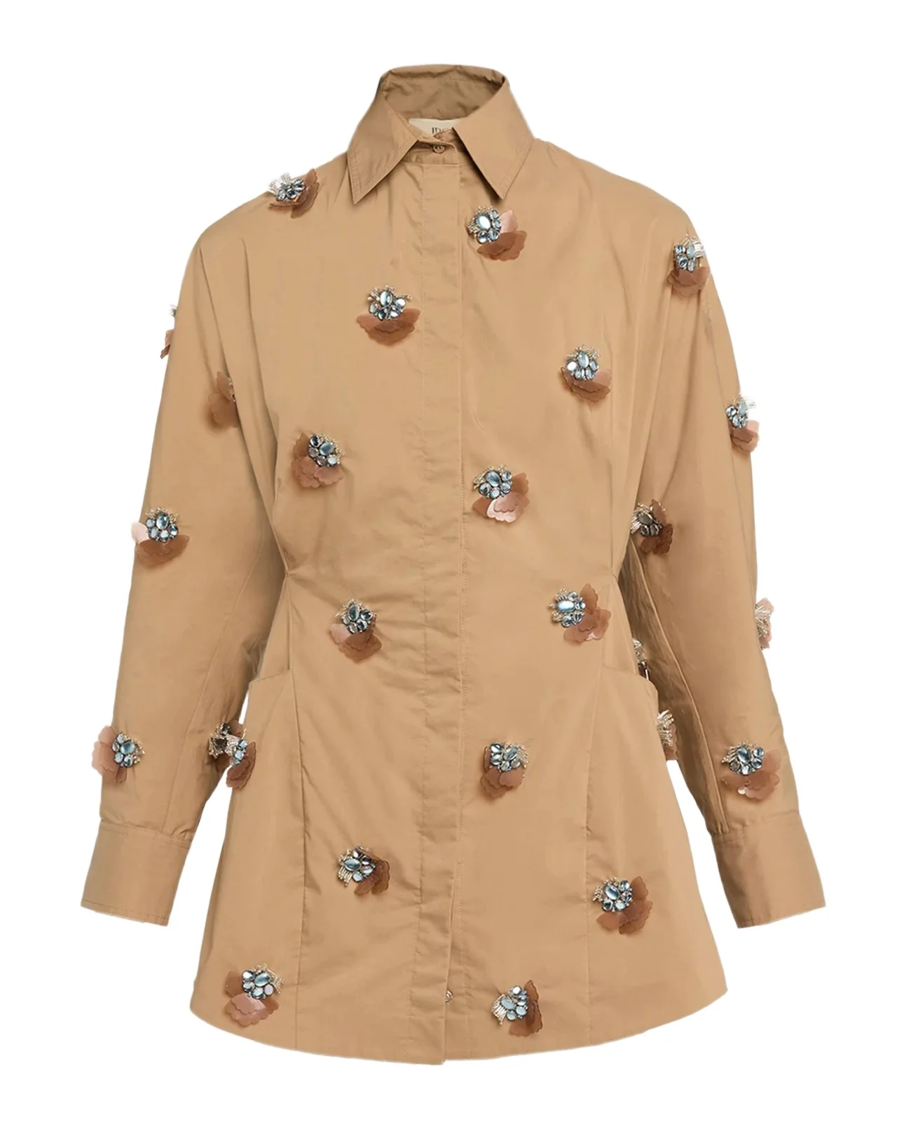 JBQ Tess Embellished Mini Shirtdress