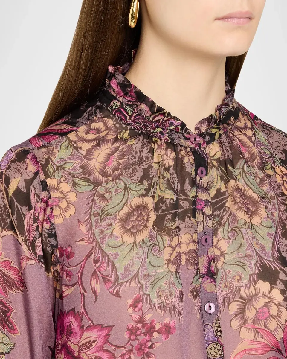 Johnny Was Pamela Floral-Print Silk Blouse | Thumbnail 5 Johnny Was Pamela Floral-Print Silk Blouse | Thumbnail 5