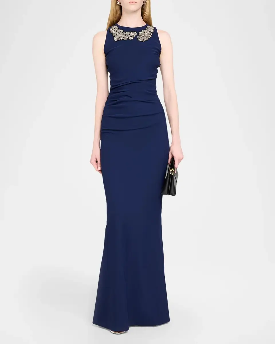 Chiara Boni La Petite Robe Sleeveless Applique Mermaid Gown | Thumbnail 2 Chiara Boni La Petite Robe Sleeveless Applique Mermaid Gown | Thumbnail 2