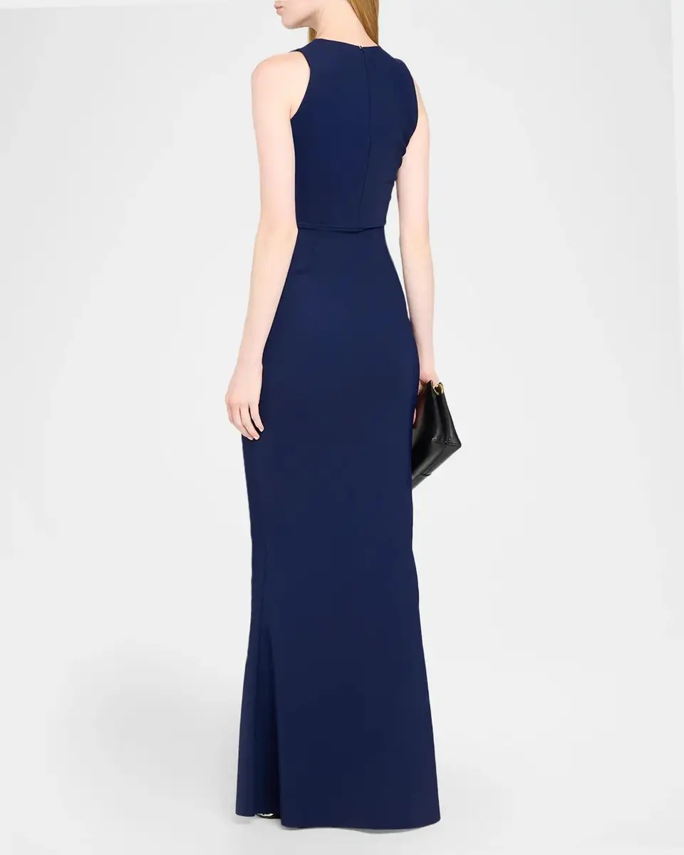Chiara Boni La Petite Robe Sleeveless Applique Mermaid Gown | Thumbnail 3 Chiara Boni La Petite Robe Sleeveless Applique Mermaid Gown | Thumbnail 3