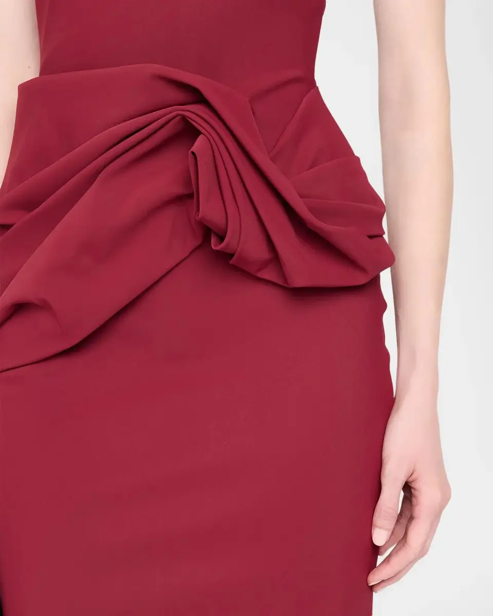 Chiara Boni La Petite Robe Morpheus Ruffle Mock-Neck Midi Dress | Thumbnail 5