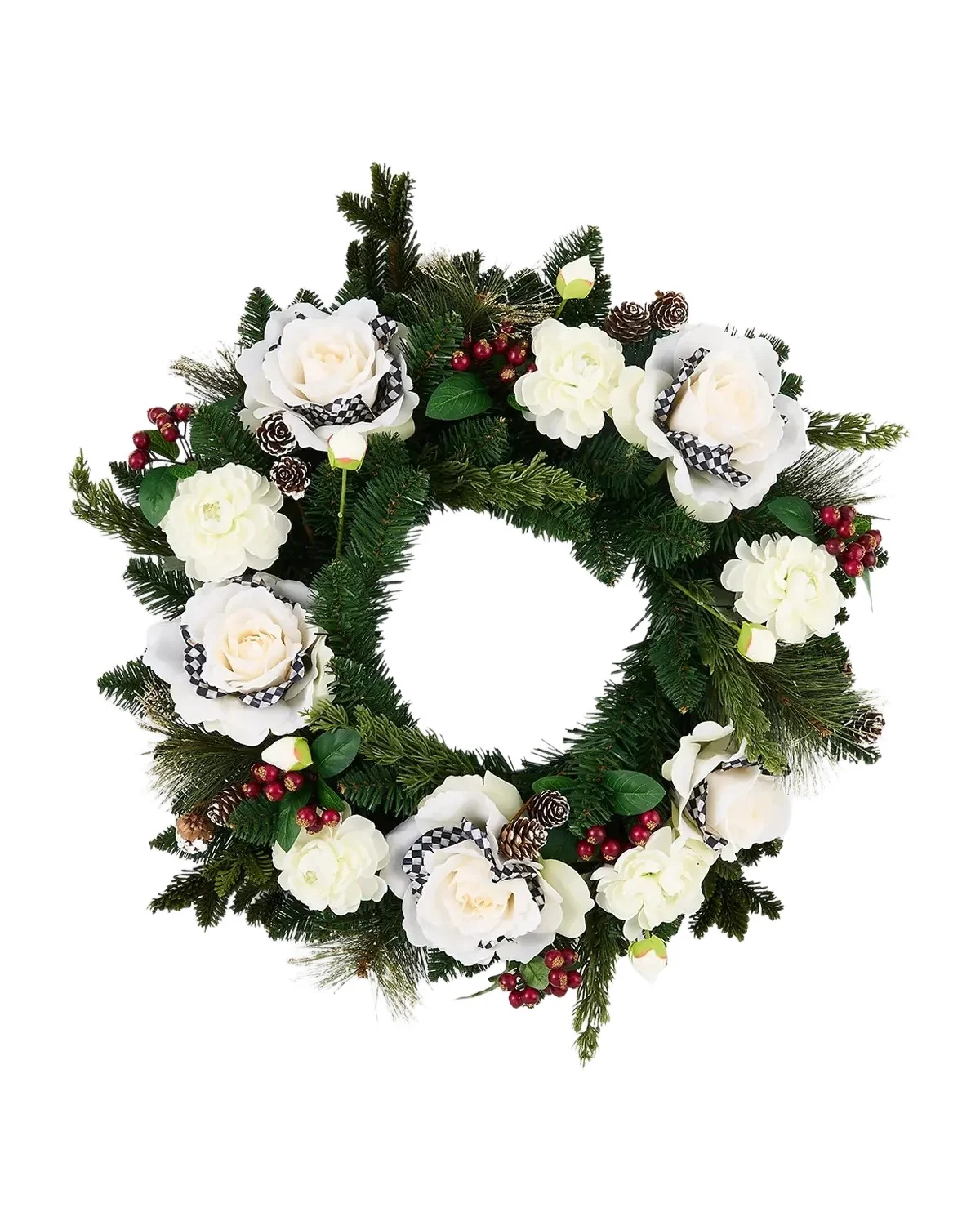 MacKenzie-Childs Courtly Winter Faux-Floral Wreath