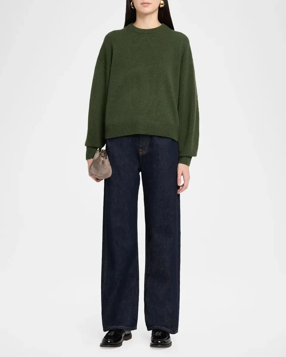 Theory Cashmere Cropped Crewneck Sweater | Thumbnail 2 Theory Cashmere Cropped Crewneck Sweater | Thumbnail 2
