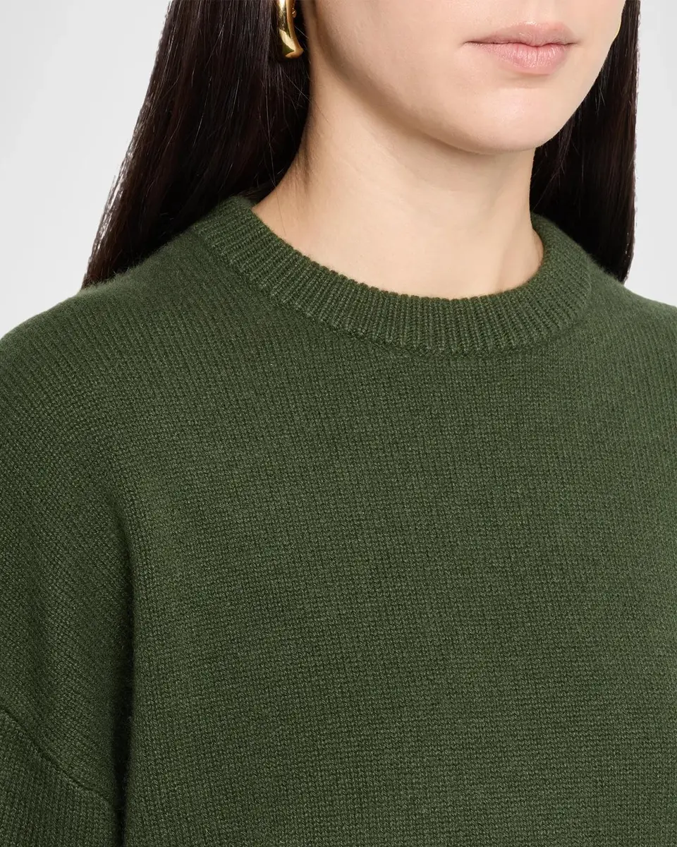 Theory Cashmere Cropped Crewneck Sweater | Thumbnail 5 Theory Cashmere Cropped Crewneck Sweater | Thumbnail 5