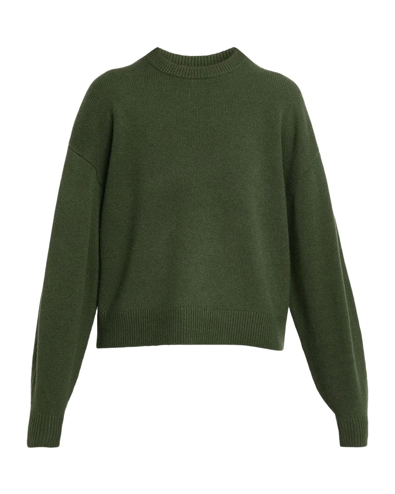 Cashmere Cropped Crewneck Sweater