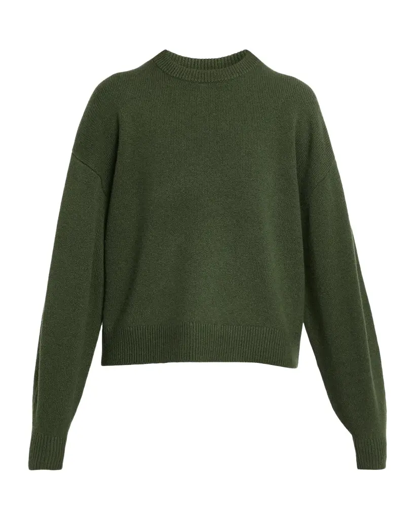 Cashmere Cropped Crewneck Sweater Cashmere Cropped Crewneck Sweater