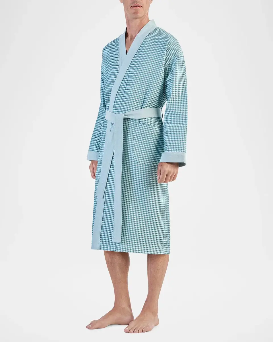 Majestic International Men's La Paz Woven Waffle Knit Robe | Thumbnail 4 Majestic International Men's La Paz Woven Waffle Knit Robe | Thumbnail 4