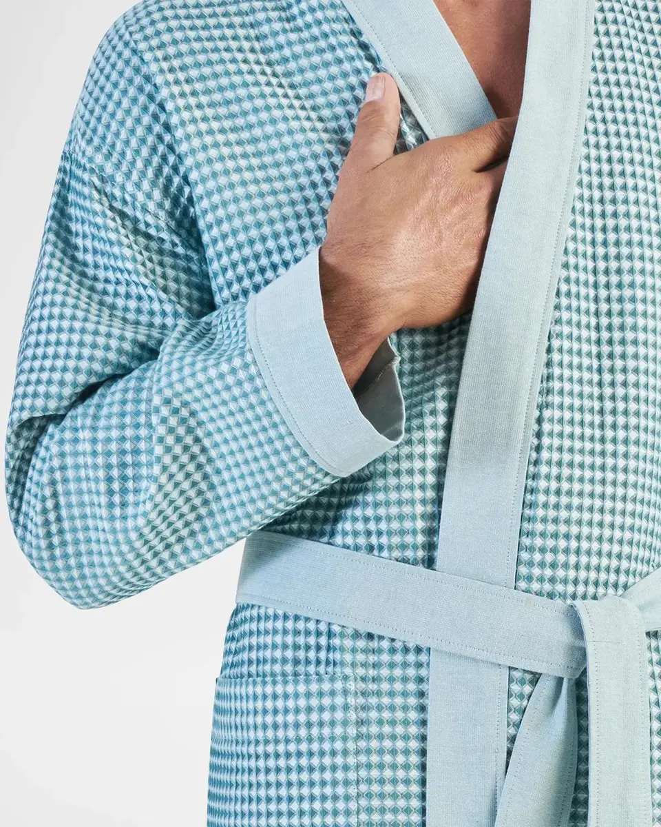 Majestic International Men's La Paz Woven Waffle Knit Robe | Thumbnail 5 Majestic International Men's La Paz Woven Waffle Knit Robe | Thumbnail 5