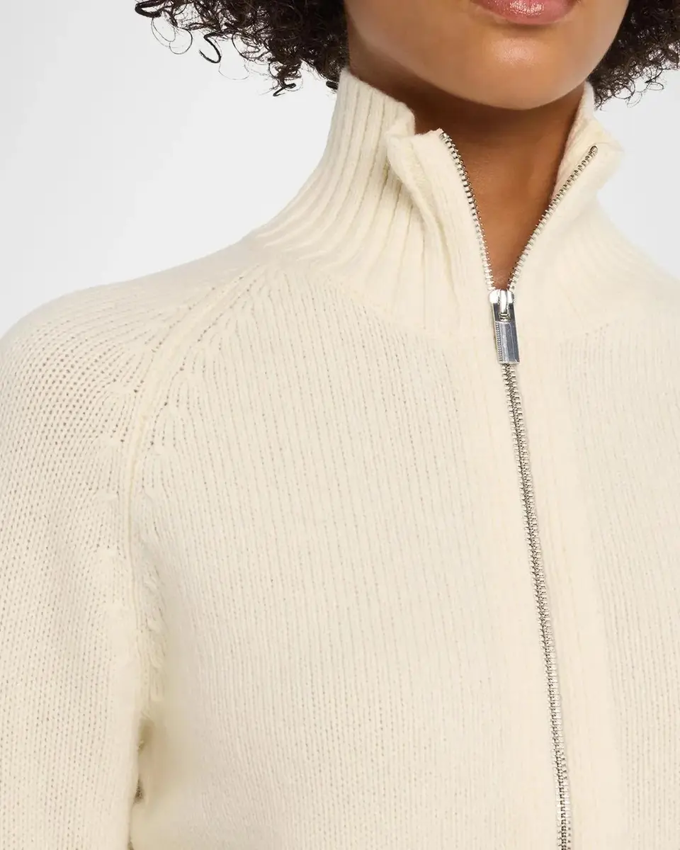 Theory Raglan-Sleeve Zip Wool Knit Cardigan | Thumbnail 5 Theory Raglan-Sleeve Zip Wool Knit Cardigan | Thumbnail 5