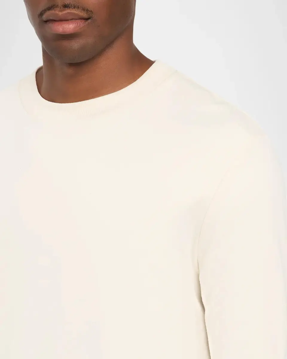 Vince Men's Peached Cotton Crewneck Sweater | Thumbnail 5 Vince Men's Peached Cotton Crewneck Sweater | Thumbnail 5