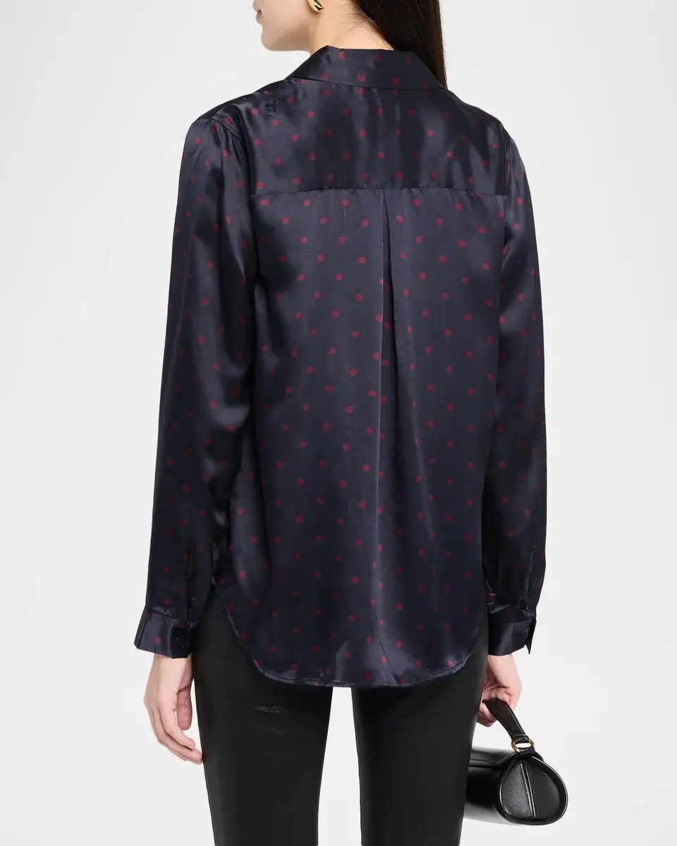 L'Agence Tyler Polka Dot Silk Blouse | Thumbnail 3 L'Agence Tyler Polka Dot Silk Blouse | Thumbnail 3