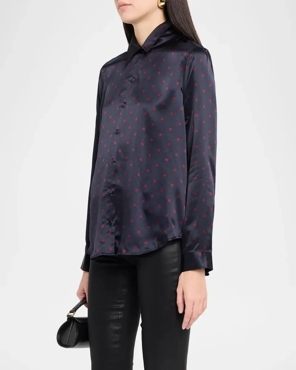 L'Agence Tyler Polka Dot Silk Blouse | Thumbnail 4 L'Agence Tyler Polka Dot Silk Blouse | Thumbnail 4