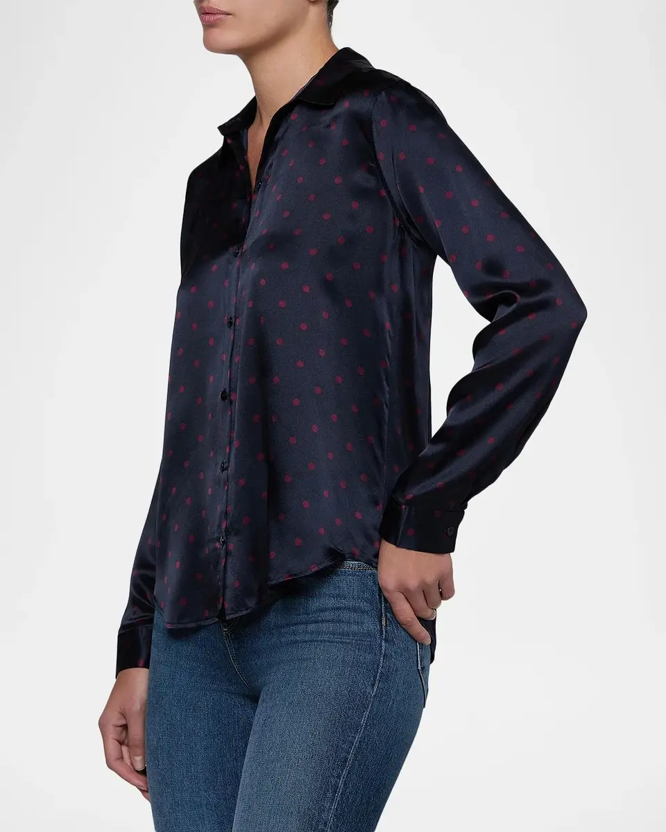 L'Agence Tyler Polka Dot Silk Blouse | Thumbnail 6 L'Agence Tyler Polka Dot Silk Blouse | Thumbnail 6