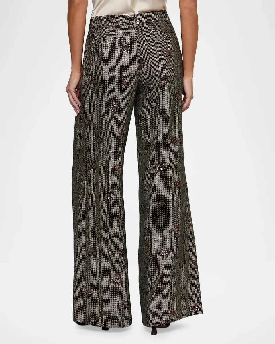 L'Agence Allanah Sequined Herringbone Trousers | Thumbnail 3 L'Agence Allanah Sequined Herringbone Trousers | Thumbnail 3