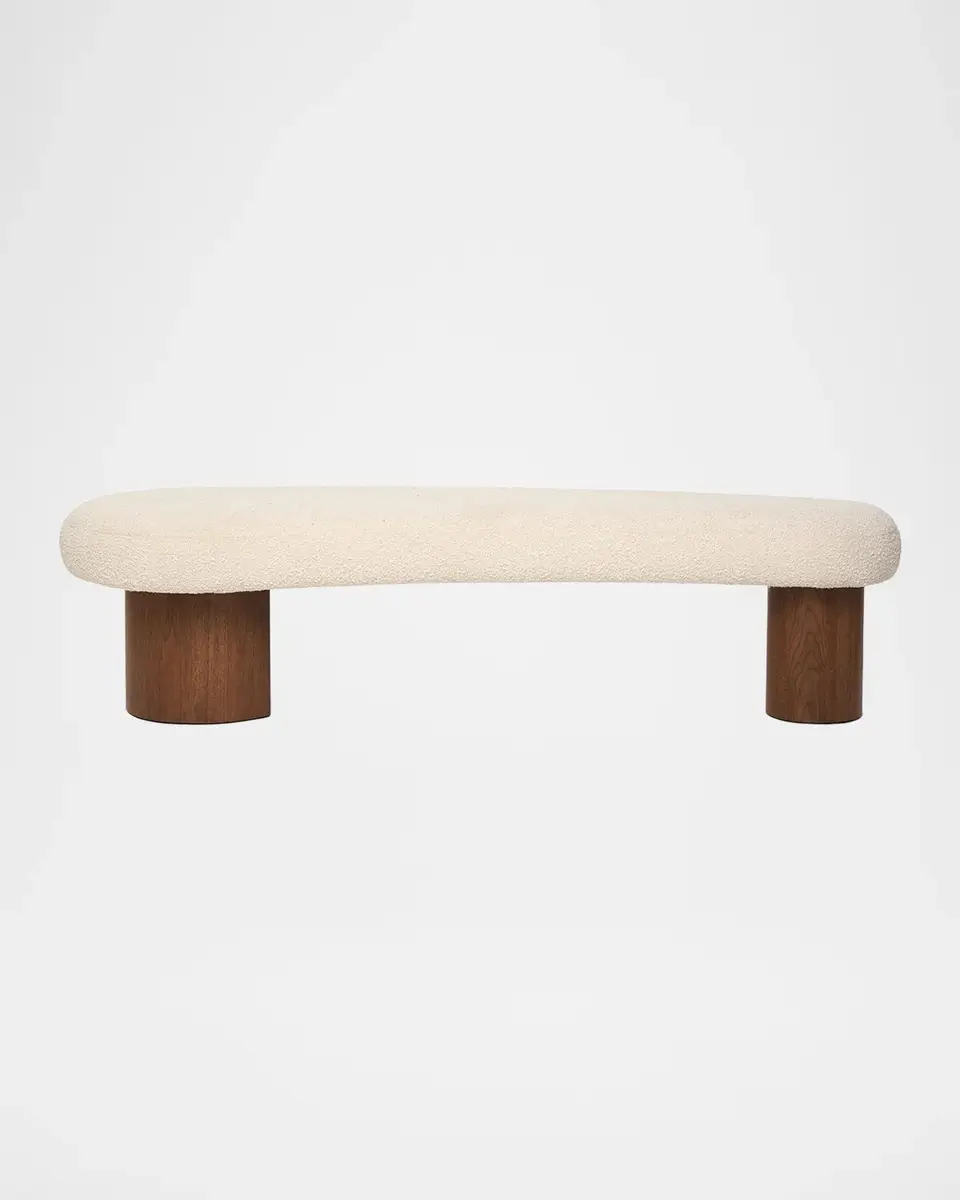 Interlude Home Caillou Boucle Bench | Thumbnail 2 Interlude Home Caillou Boucle Bench | Thumbnail 2