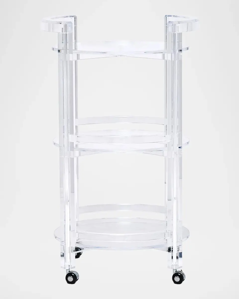 Interlude Home Diego Acrylic Bar Cart | Thumbnail 2 Interlude Home Diego Acrylic Bar Cart | Thumbnail 2