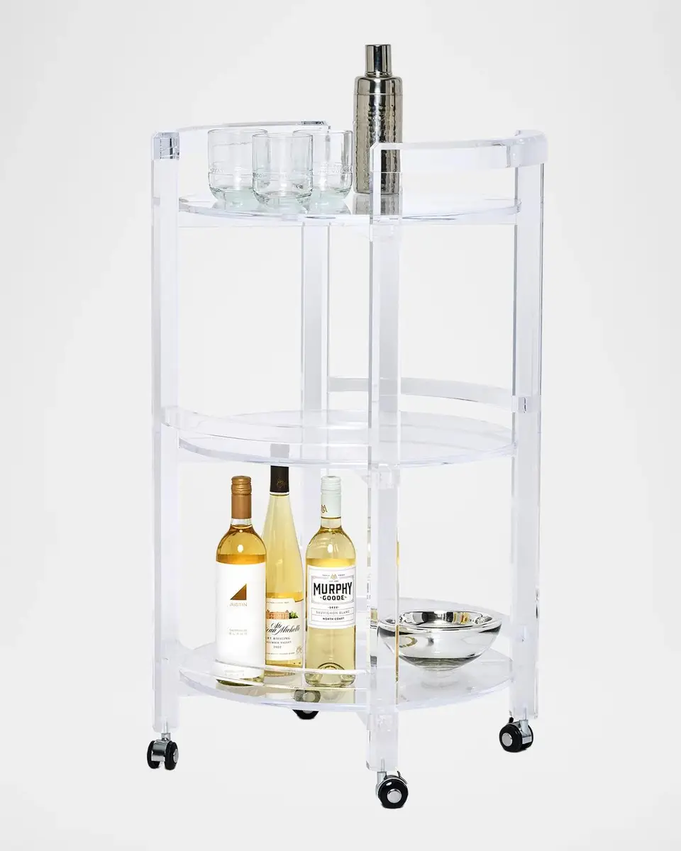 Interlude Home Diego Acrylic Bar Cart | Thumbnail 3 Interlude Home Diego Acrylic Bar Cart | Thumbnail 3