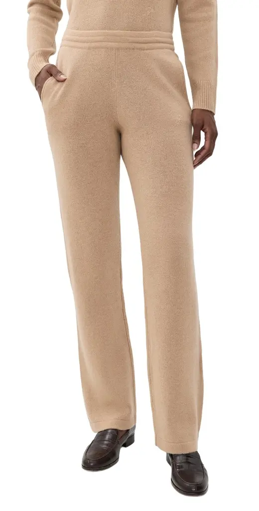 Sporty & Rich Logo Cashmere Trousers