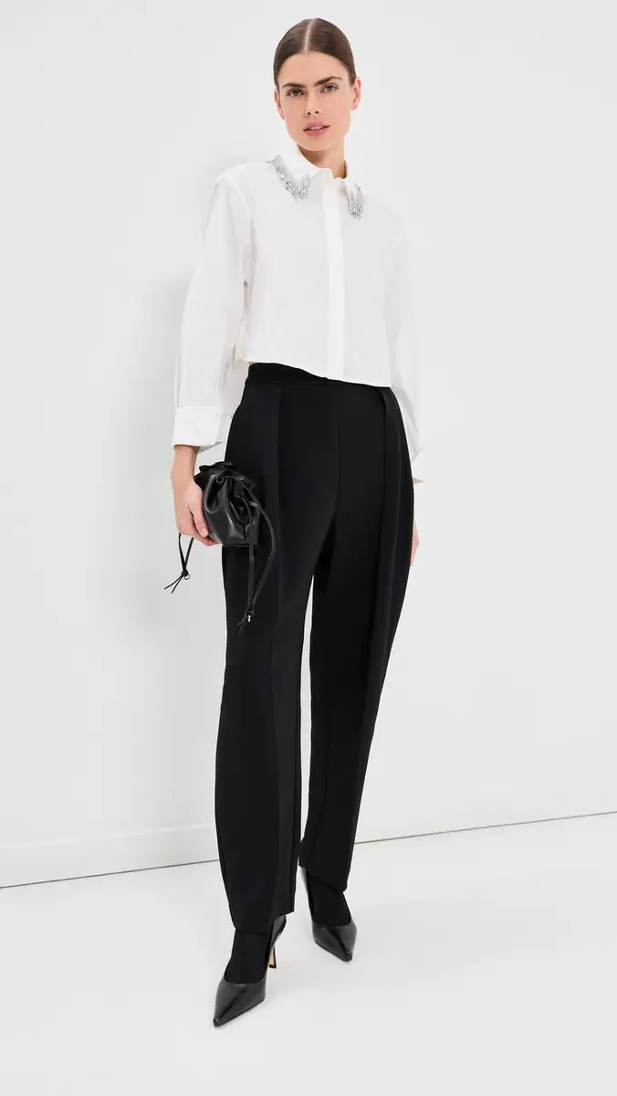 Simkhai Renata Embellished Cropped Button Down Shirt | Thumbnail 5 Simkhai Renata Embellished Cropped Button Down Shirt | Thumbnail 5