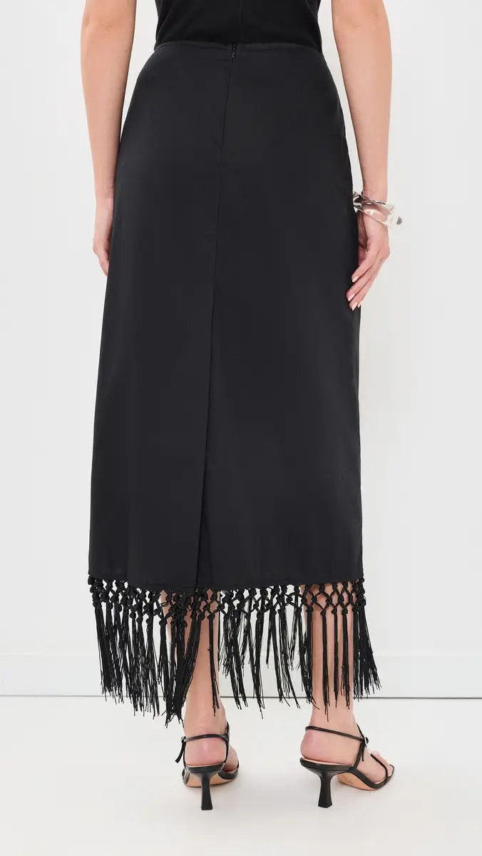 VRG GRL Billie Black Midi Skirt | Thumbnail 3