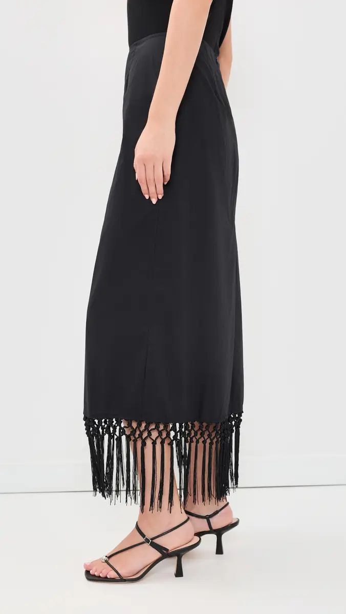 VRG GRL Billie Black Midi Skirt | Thumbnail 4