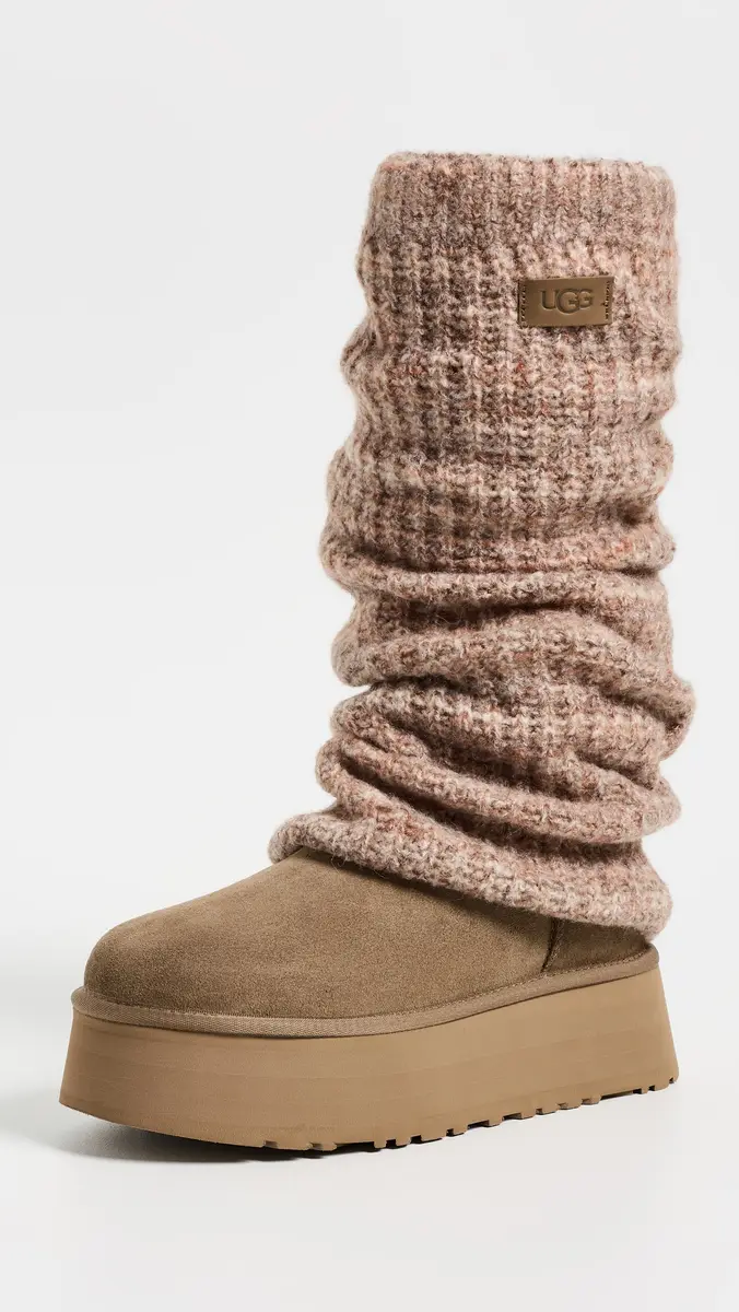 UGG Classic Mini Dipper Boots with Legwarmers Light Bronze | Thumbnail 2 UGG Classic Mini Dipper Boots with Legwarmers Light Bronze | Thumbnail 2
