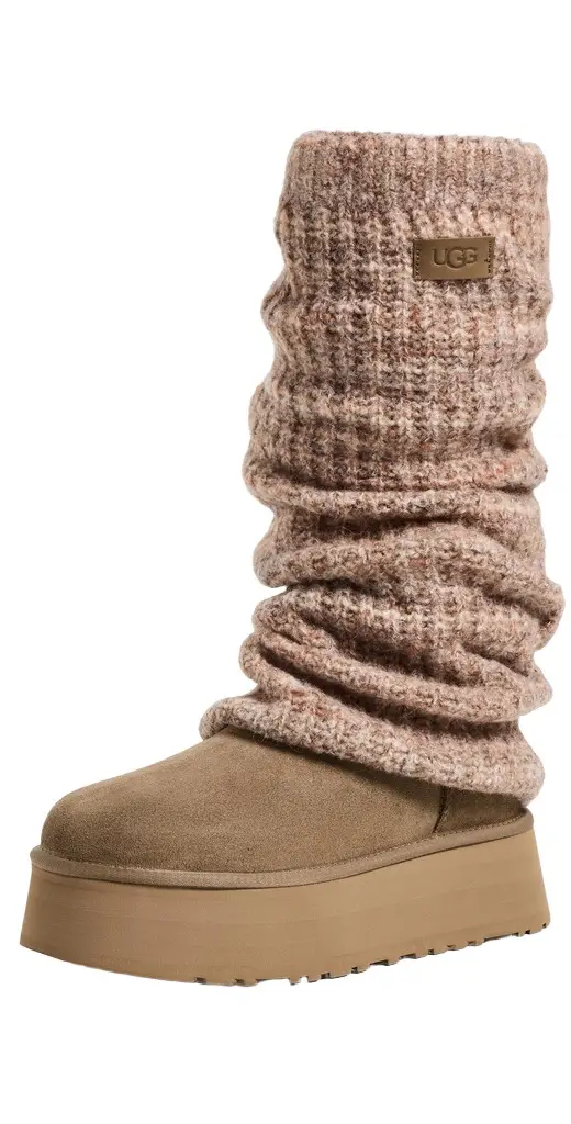 UGG Classic Mini Dipper Boots with Legwarmers Light Bronze
