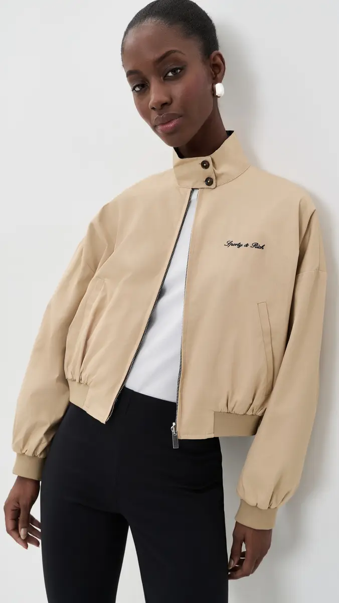 Sporty & Rich Signature Logo Brighton Jacket | Thumbnail 2 Sporty & Rich Signature Logo Brighton Jacket | Thumbnail 2
