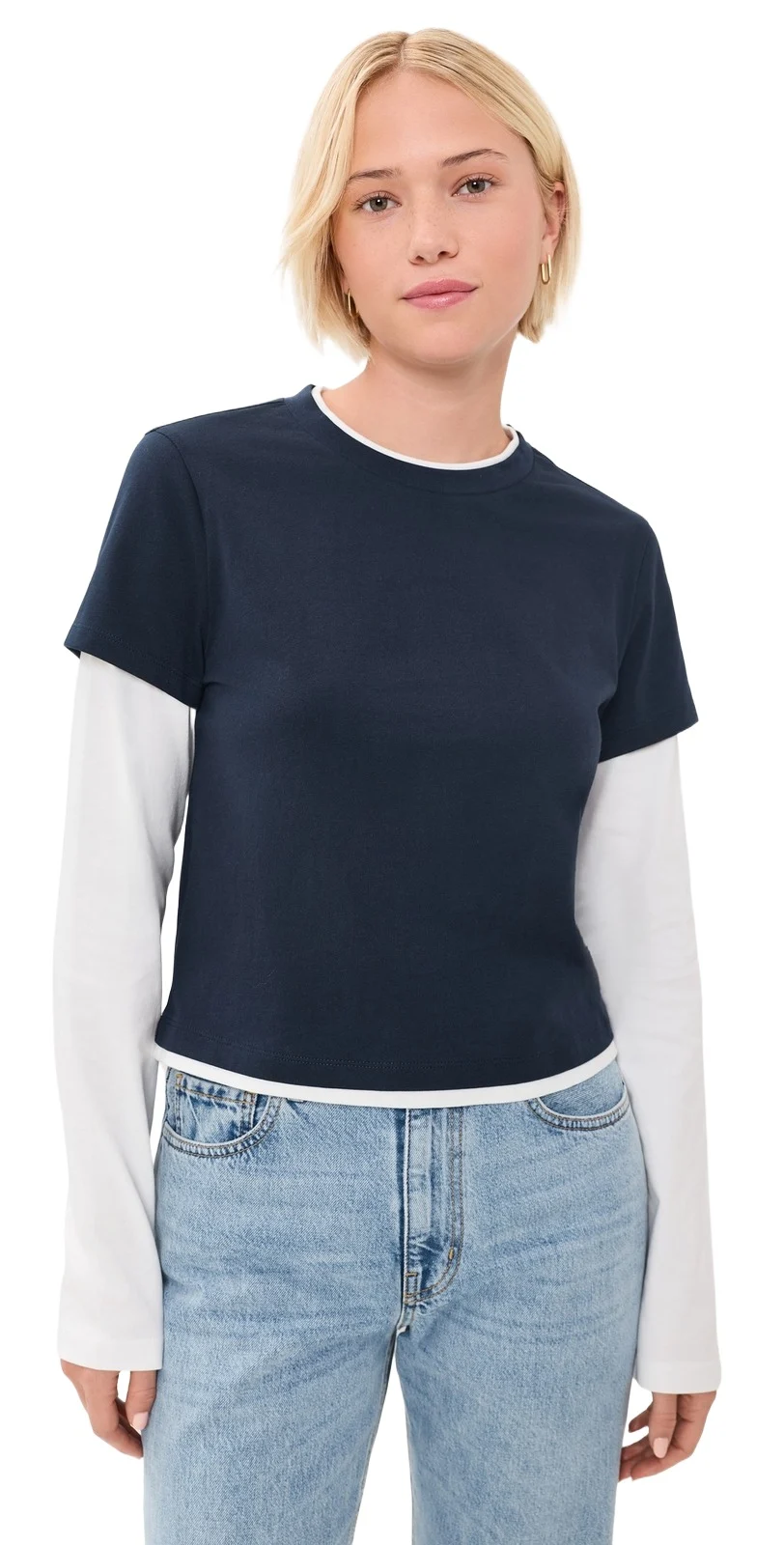 GOOD AMERICAN The Combo Layered Tee