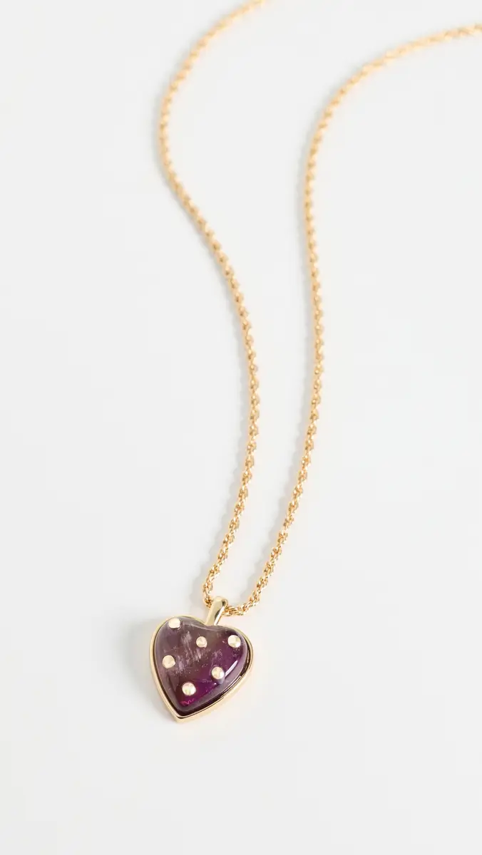 Madewell Polka Dot Heart Chain Necklace | Thumbnail 2 Madewell Polka Dot Heart Chain Necklace | Thumbnail 2