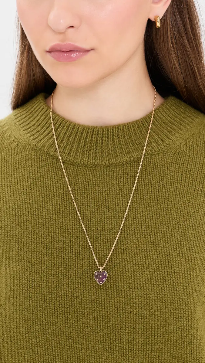 Madewell Polka Dot Heart Chain Necklace | Thumbnail 3 Madewell Polka Dot Heart Chain Necklace | Thumbnail 3